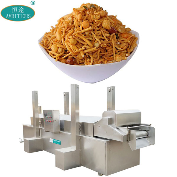 Máquina de Fritura por Correia Fritadeira de Óleo Contínua Sistema Automático de Fritura de Farsan