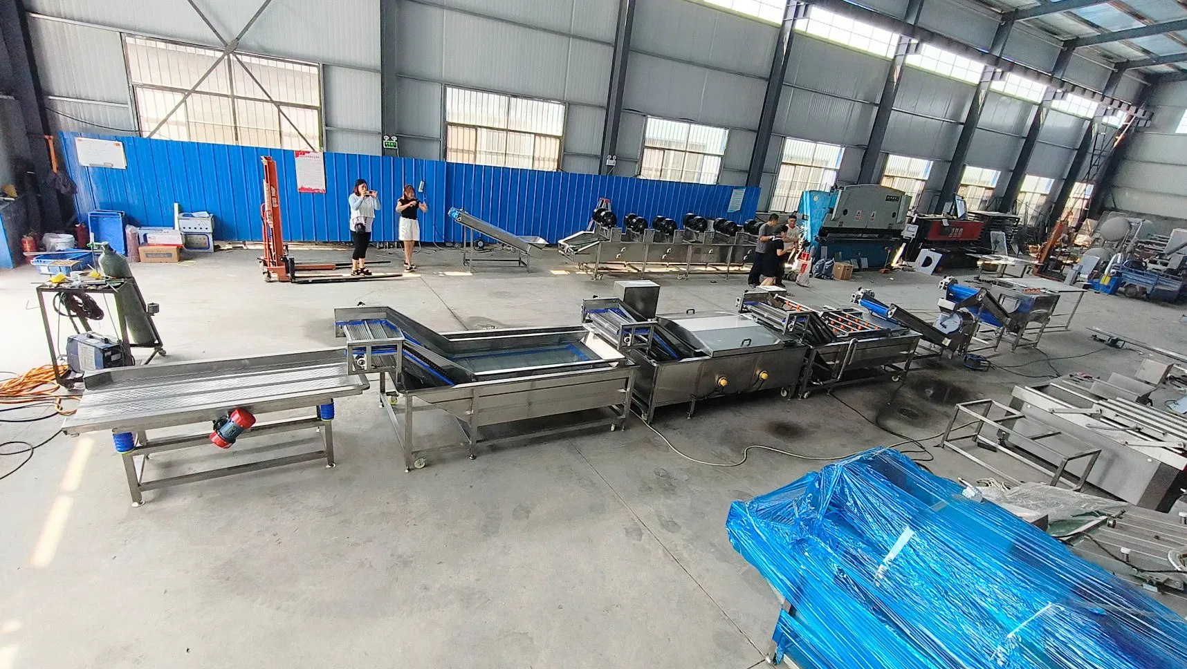 Máquina descascadora de batatas industrial, máquina de corte de vegetais e frutas, equipamento de branqueamento para alimentos em conserva ácida, linha de produção de cortadores de vegetais
