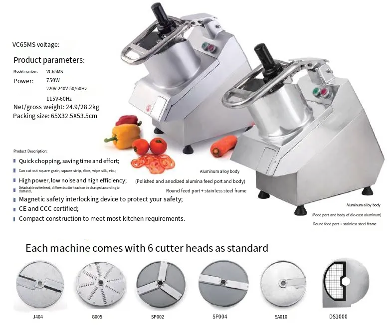 Equipamento de Cozinha em Alta Venda Cortador de Frutas e Legumes em Aço Inoxidável Comercial