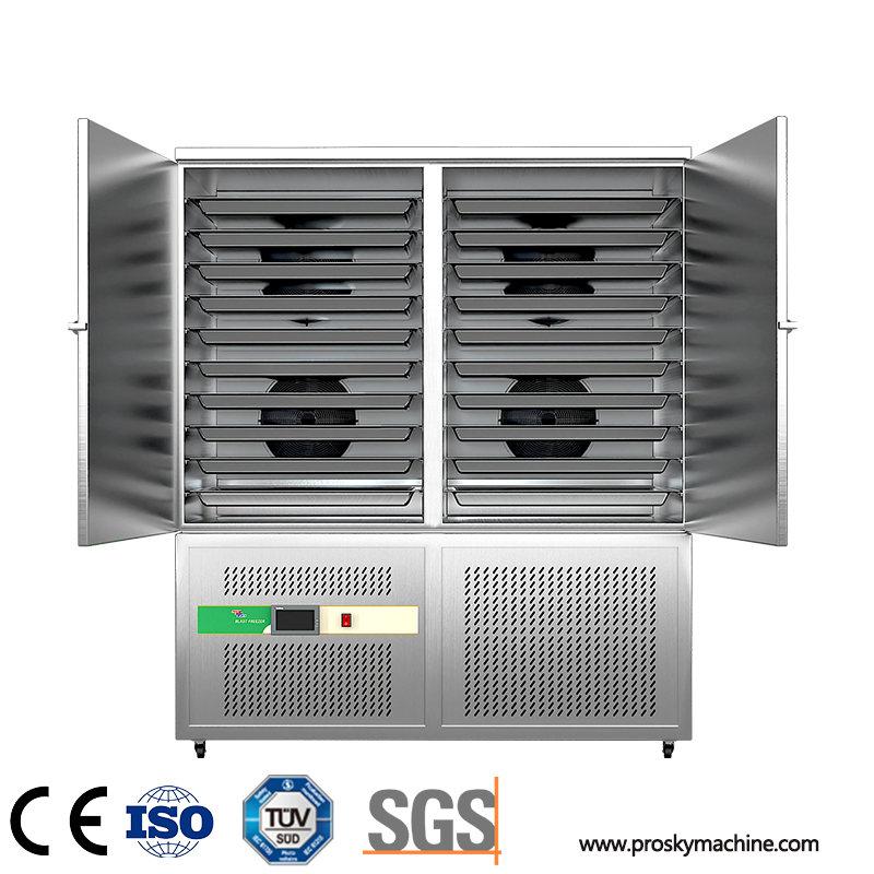 Congelador Prosky Comercial Pequeno Contêiner de Carne Ar Rápido Flash Choque Blast -40 Graus