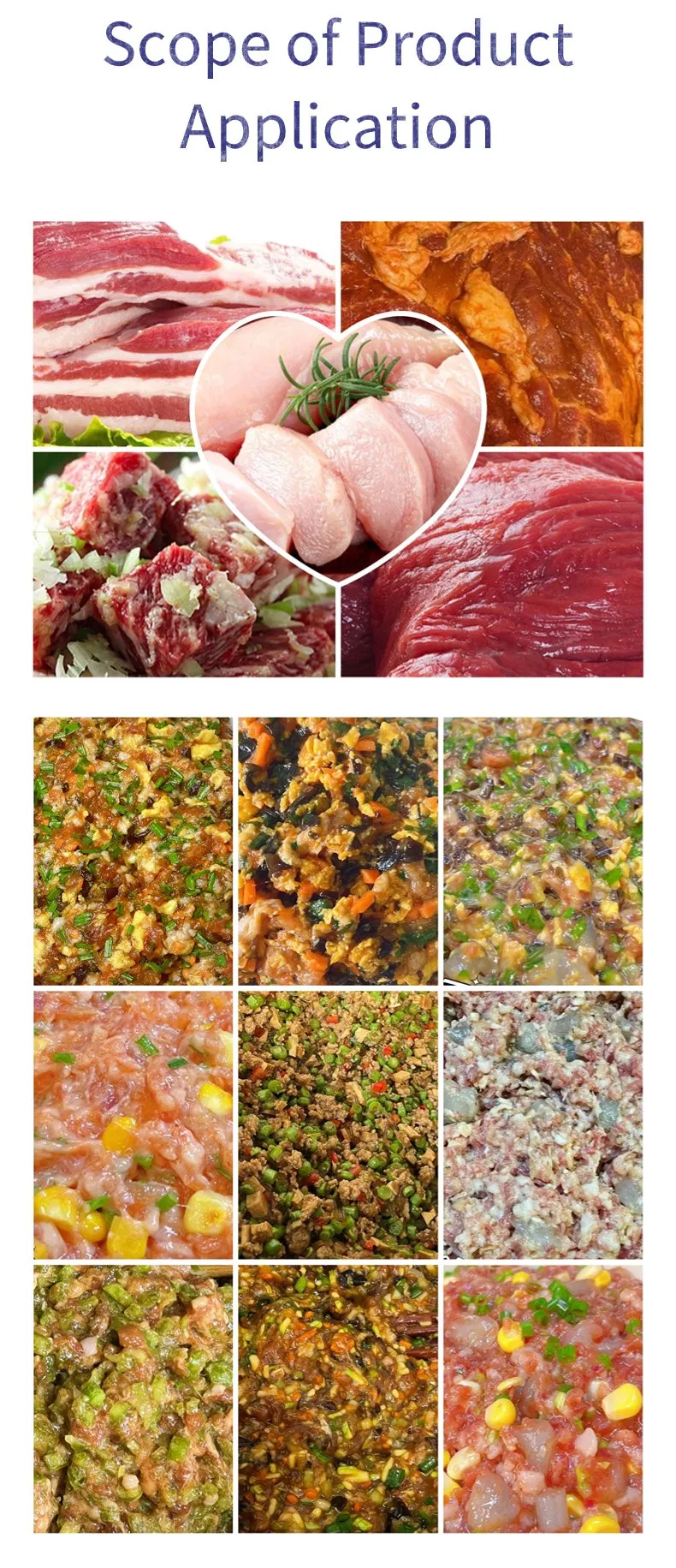 Áreas de aplicação do moedor de carne industrial