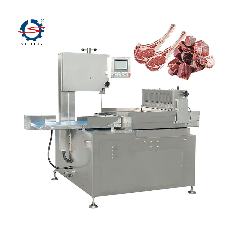 Máquina de Serrar Ossos Automática Contínua, Máquina de Cortar Carne Congelada em Cubos