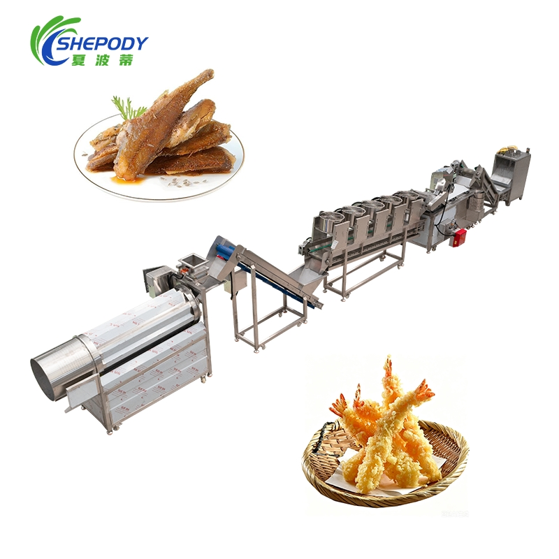 Tempura Shrimp Making Fish Shrimp Fryer Machine Automatic Battering System