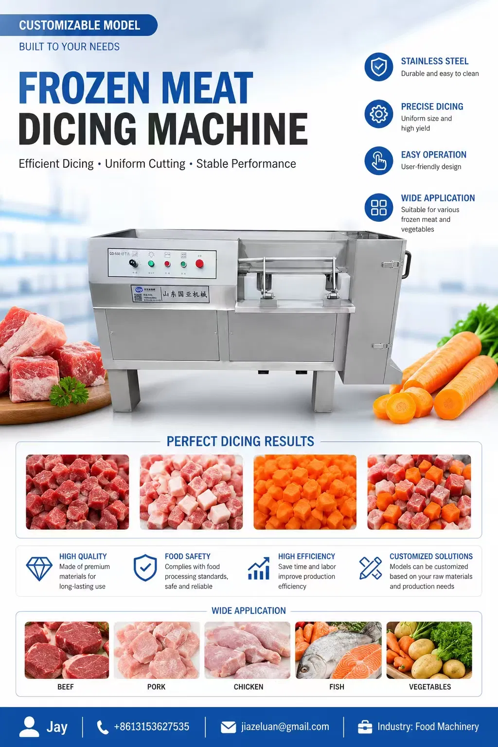 Máquina de Corte de Carne Totalmente Automática