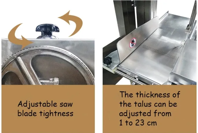 Máquina de Corte de Ossos de Carne Congelada Comercial, Máquina de Serragem de Ossos, Cortador de Ossos de Carne