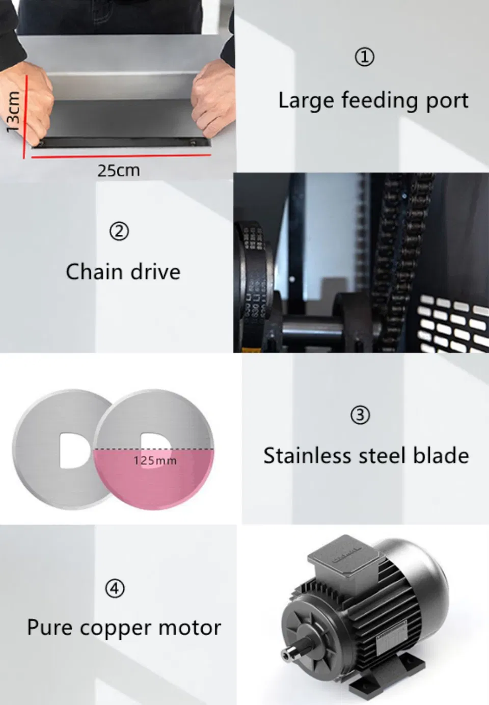 Máquina Industrial de Corte de Carne Fresca em Aço Inoxidável, Fatiadora Automática de Carne, Pequena Máquina Elétrica de Dicer de Carne