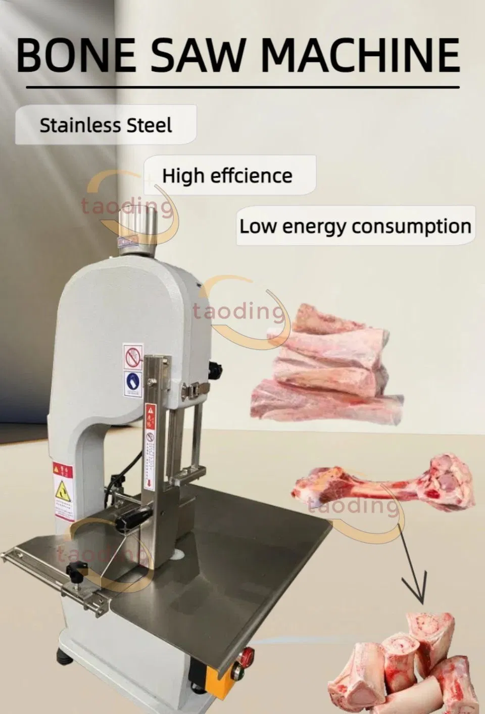 Máquina de serra de carne fornecedora confiável, máquina de corte de osso de cabra, máquina de corte de carne bovina, cortador de osso de peixe, máquina de corte de osso de frango, preço