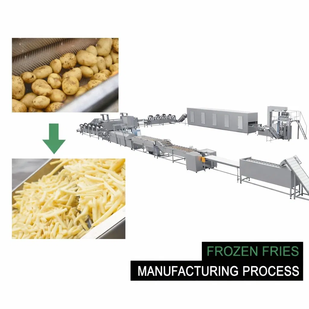 Sistema de Produção de Batatas Fritas Industriais com Unidade de Fritura e Resfriamento Contínuo