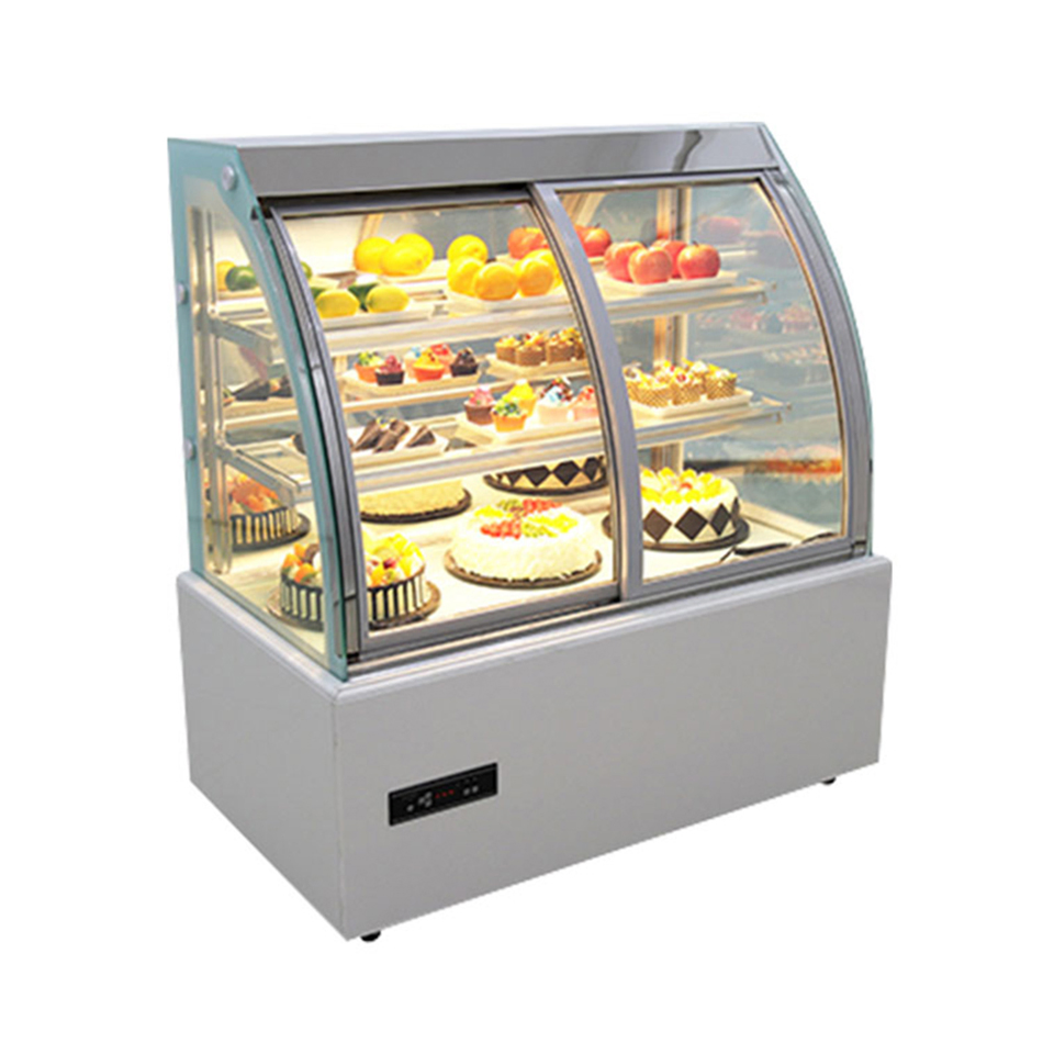 Refrigerador Congelador Comercial de Múltiplas Zonas para Bolos, Delicatessen, Sushi e Frutas Tropicais