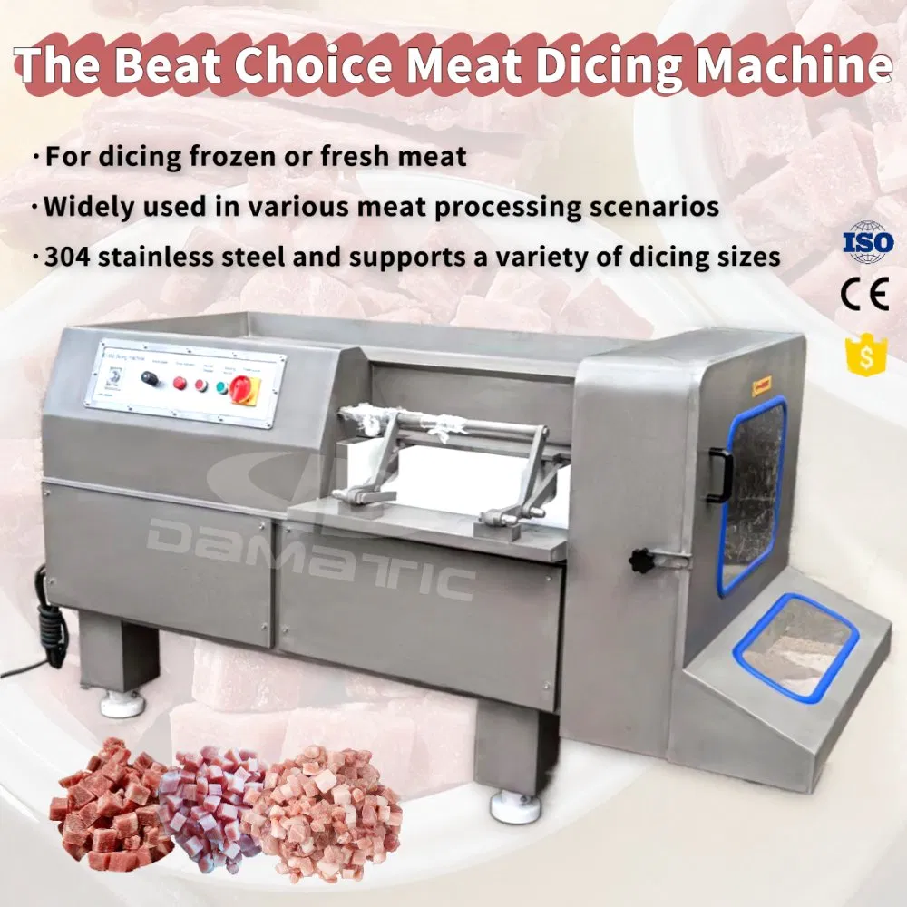 Máquina de Dicer Peixe de Alta Resistência para Processamento Industrial de Carne Congelada