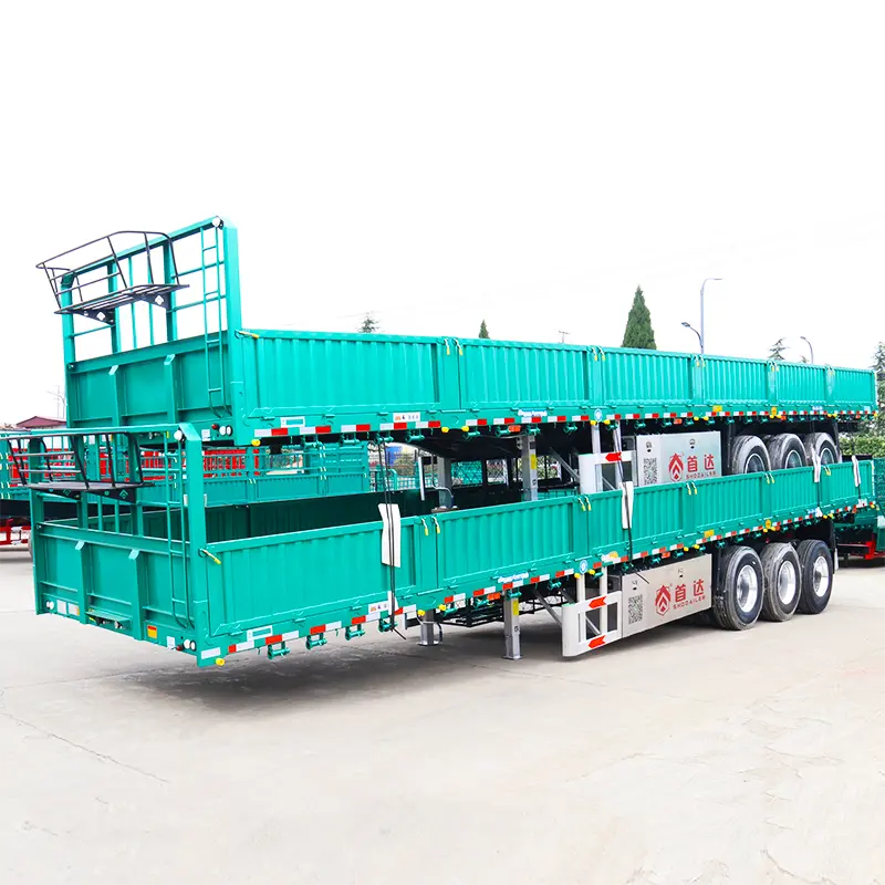 China 3 Axle High Strength Steel Side Wall Semi Trailer Suppliers, SKD