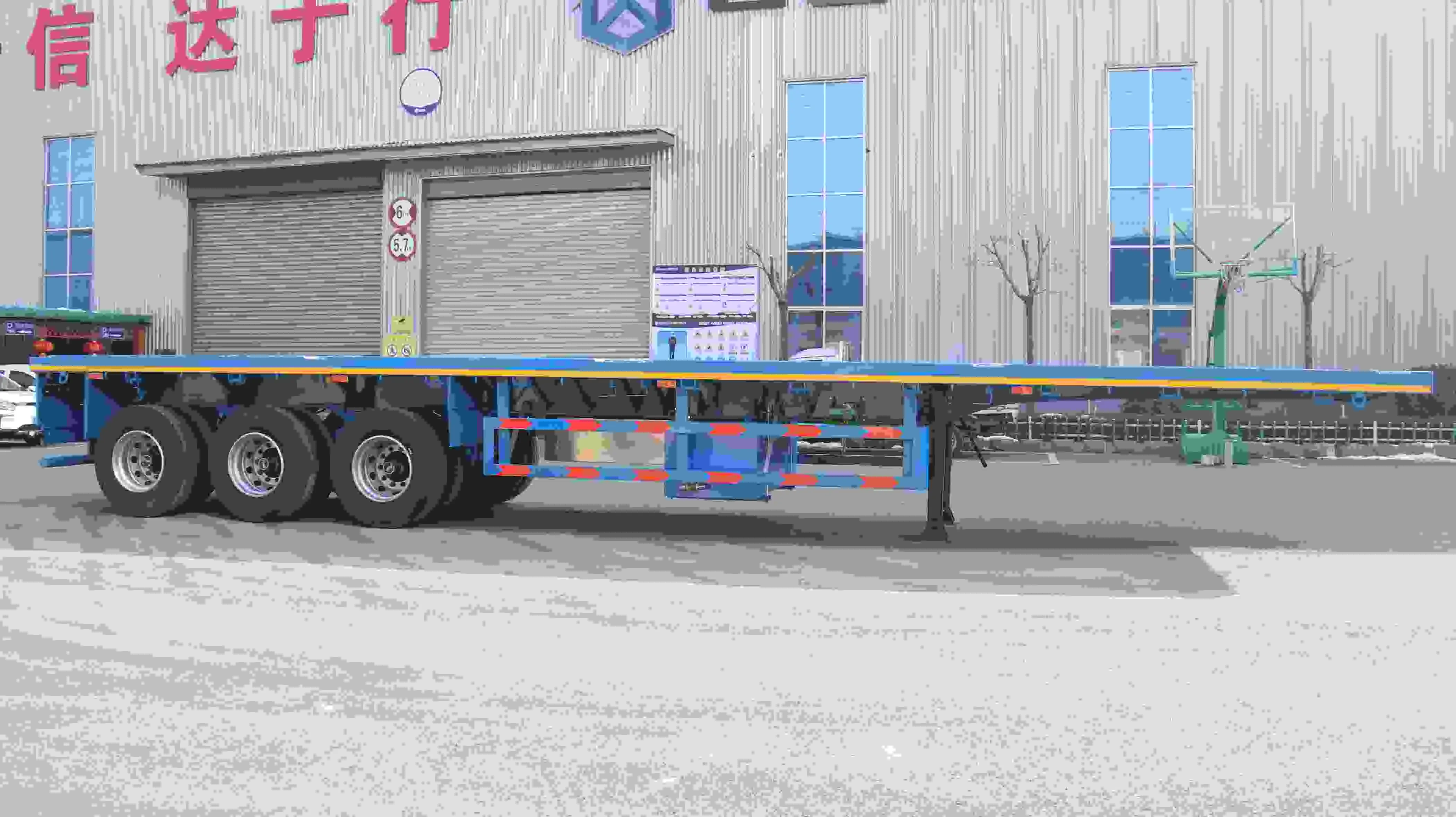 China Multi-Purpose Flatbed Semi-Trailer for Bulk Cargo Manufacturers, Suppliers