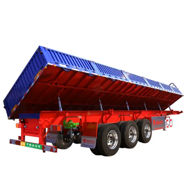 High-Quality Side dump semi trailer with Reinforced Frame and Suspension Factory, CKD
