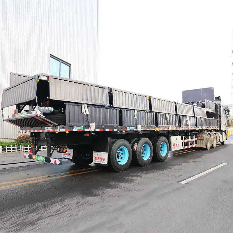 3 Axle High Strength Steel Side Wall Semi Trailer