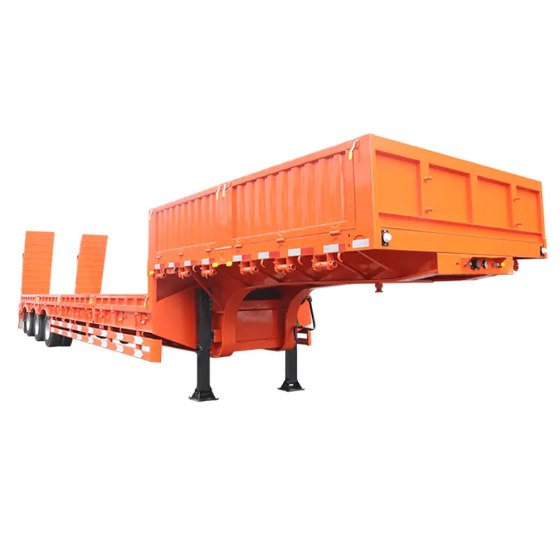 SHODAILER 80t Heavy Duty Lowboy Trailer with climbing frame Manufacturers, SKD