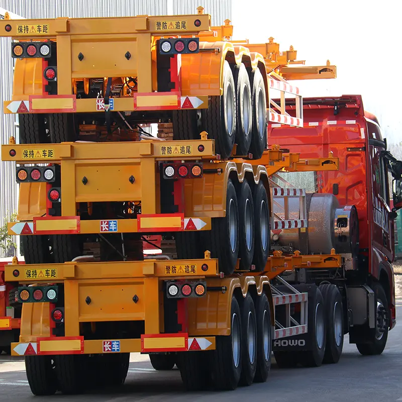 SHODAILER 40 Tons Durable Thick Tyre Skeleton Semi Trailer-1 Manufacturers, CKD