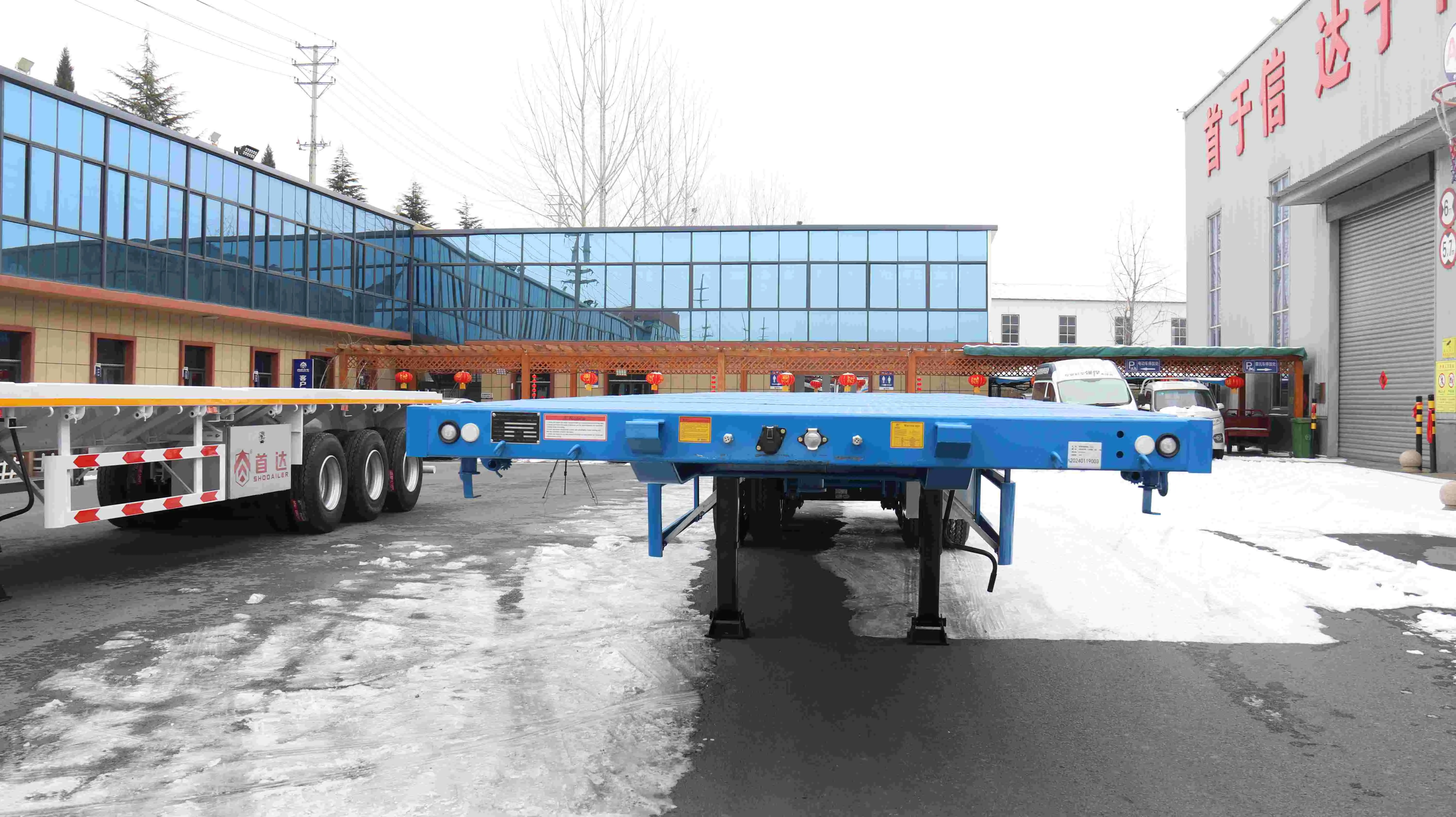 China Container Flatbed Semi Trailer Manufacturers, SKD