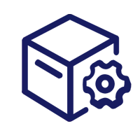 Modern advanced automated production line icon