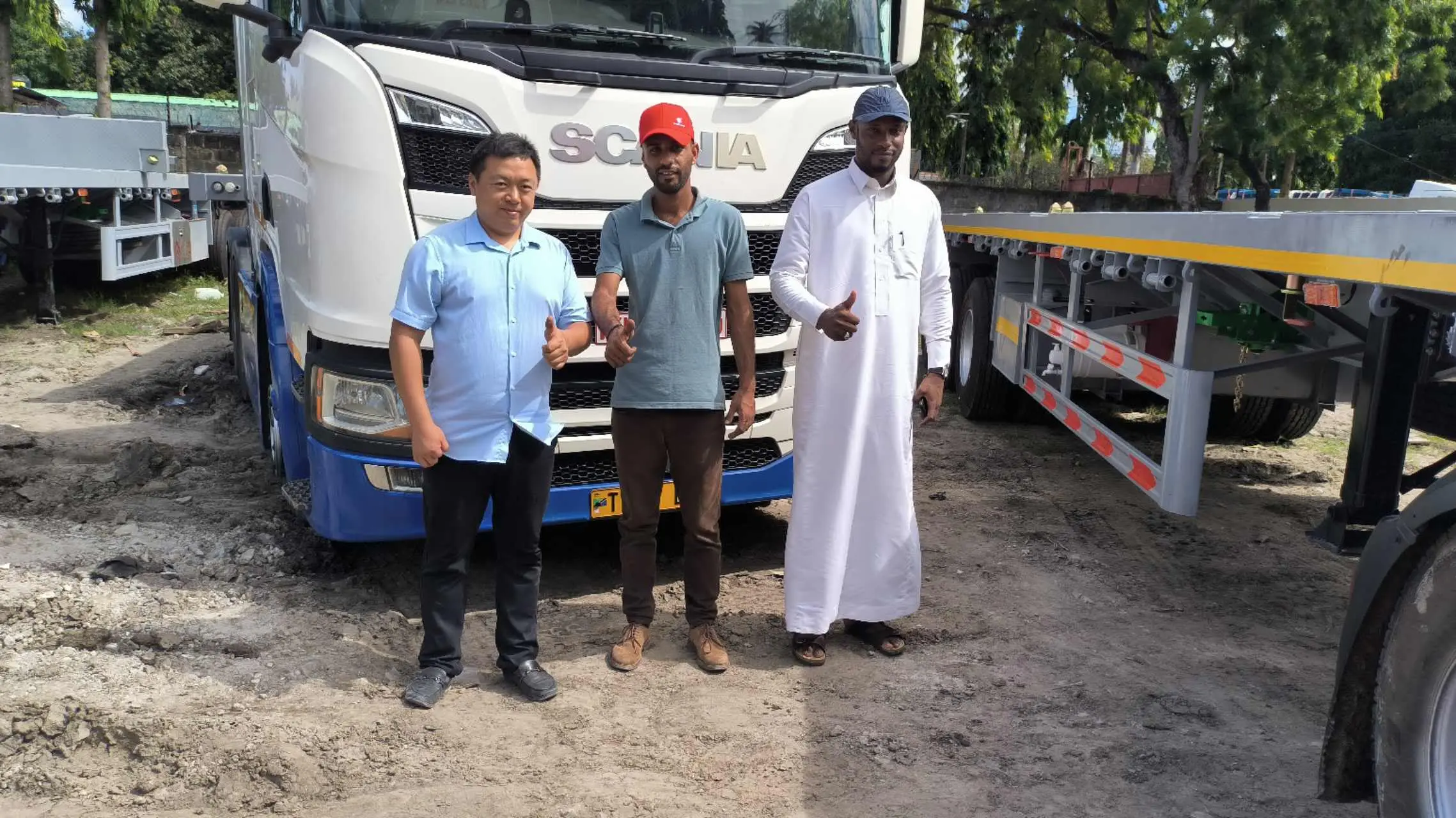 Abera Dereje construction material supplier using Shodailer semi trailer