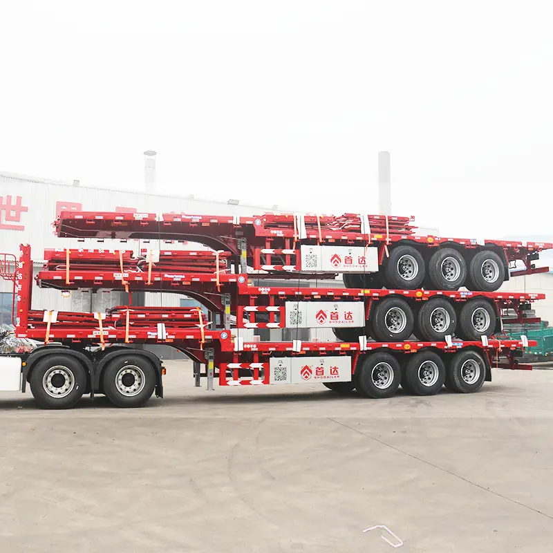Fence type semi trailer loading