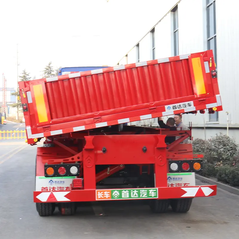 China 80Tons 3Axle Side Dump Semi Trailer Suppliers, Factory