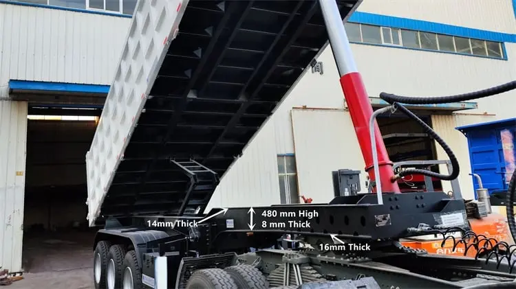 High-Quality 4Axle Rear Dump Semi  Trailer Supplier, Factory