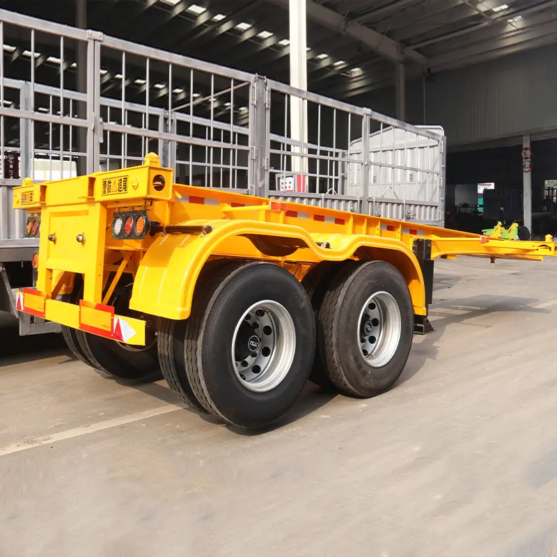 Skeleton semi trailer view 5