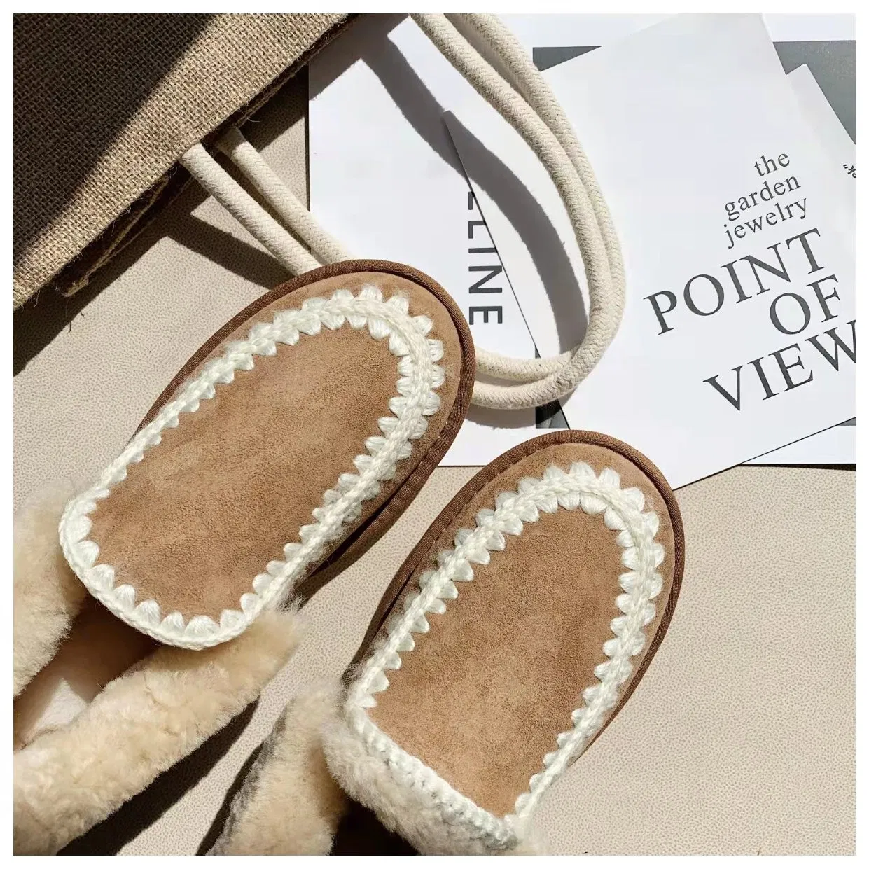 Hot Sale Natural Moccasins for Outdoors Women Style