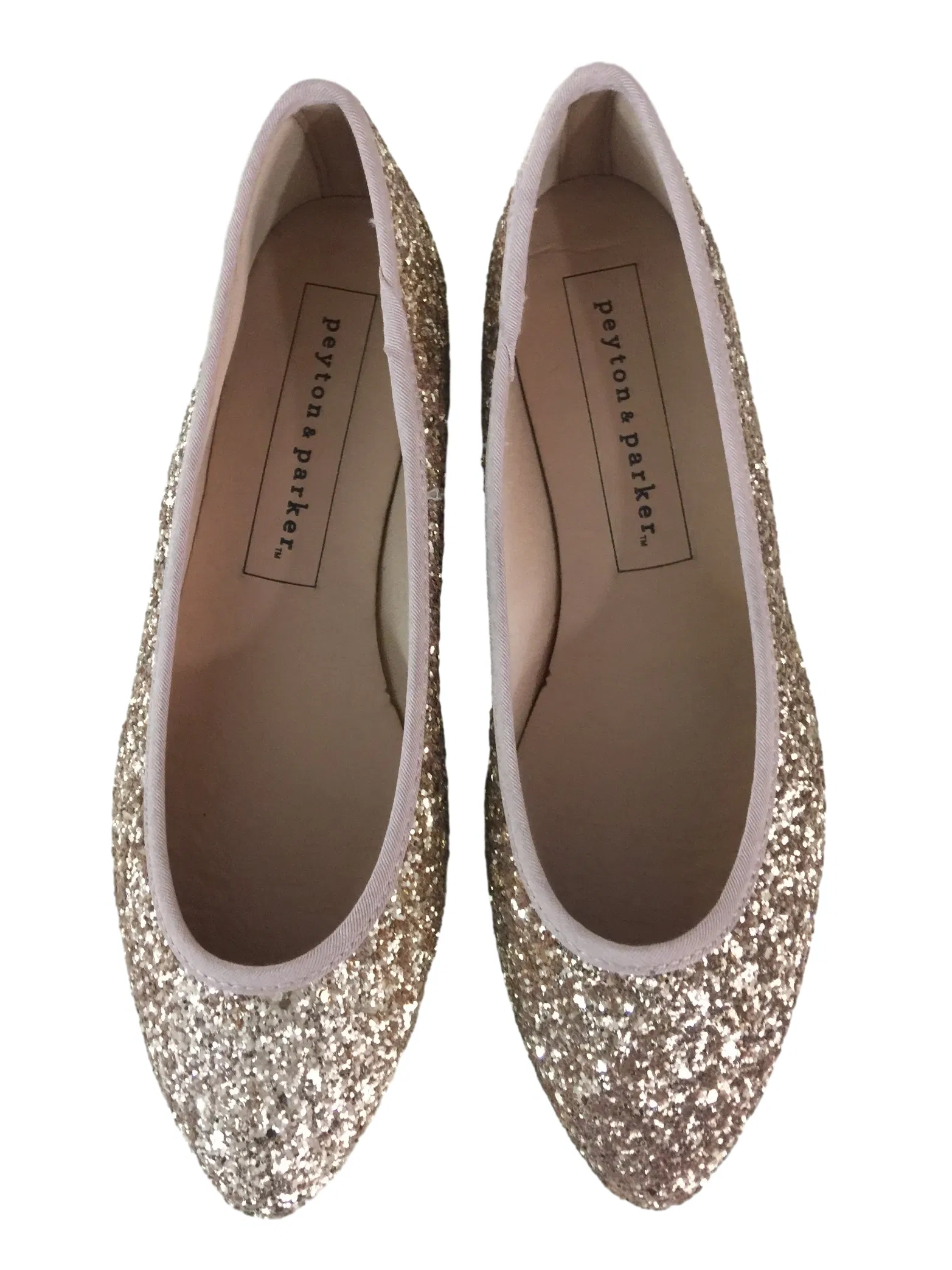 Sparkling Glitter Design Flats for Women