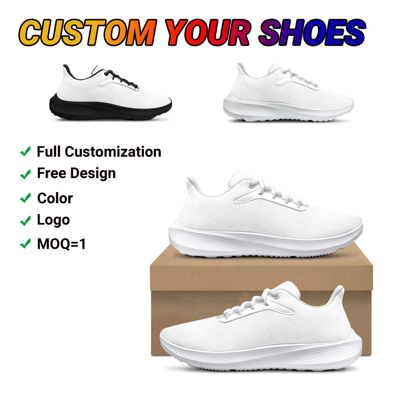 Wholesale Anti-Slip and Flexible Sports Shoes MOQ1 Custom Casual Sneakers