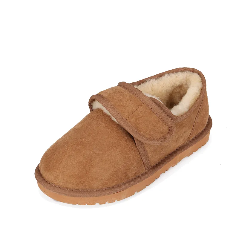 Handmade Cow Suede Men Sheepskin Moccasin Shoes