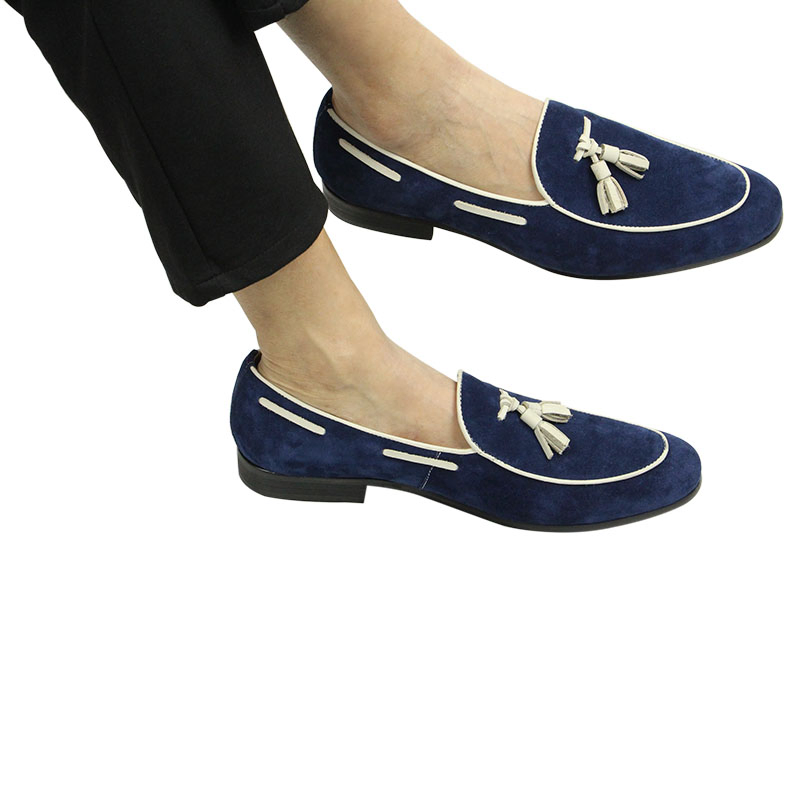 Stylish Summer Casual Loafers for Men in Cow Suede