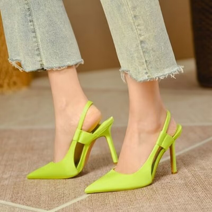 Hot Sale New Design Wholesale Plus Size Elegant High Heel Pointed Toe Thin Heeled Women Sandals Lady Heels