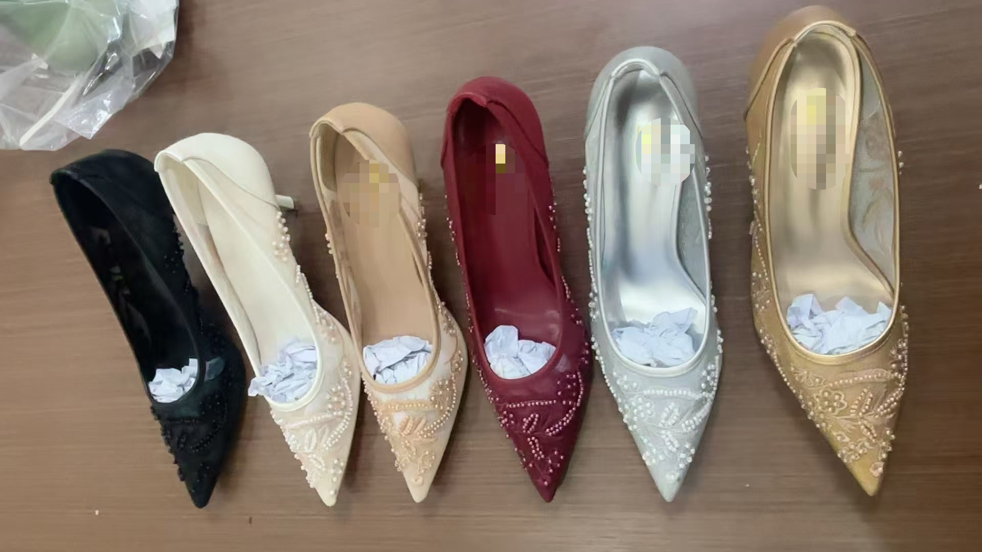 F829 New Za* Women Heels Party Dress Shoes Custom High Heels Sandals Embroidery Shoes for Ladies Flat Ballet Shoes Stock