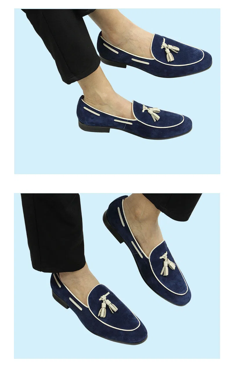 Summer Casual Loafers Men Blue 3