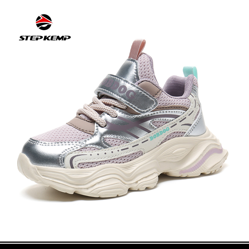 Unisex Magic Tape PU Material Height Increasing Running Kids Shoes Ex-25r2049