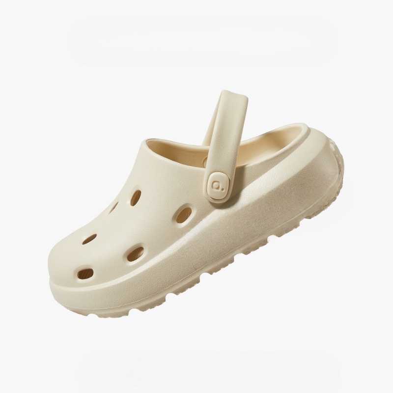 Couple's Clogs with 6cm Thick Soles, Height-increasing, Soft-stepping, Non-slip Slippers, Closed-toe Beach Shoes for Men