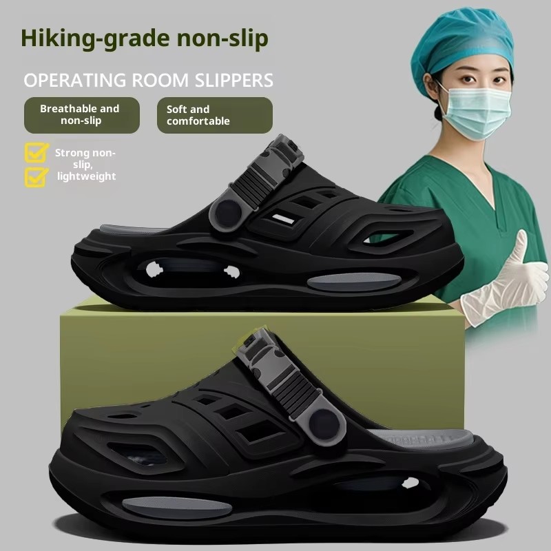 XiJie XJ-59-1 German Medical EVA Platform Toe Printed Operating Room Slippers Men's 2025 New Summer Breathable Outer Clog Shoes