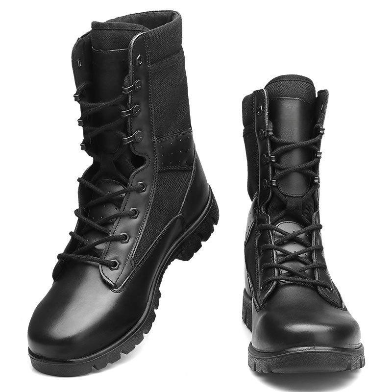 Men's Outdoor Breathable Wearable Leather Desert Boots High Top for Hiking