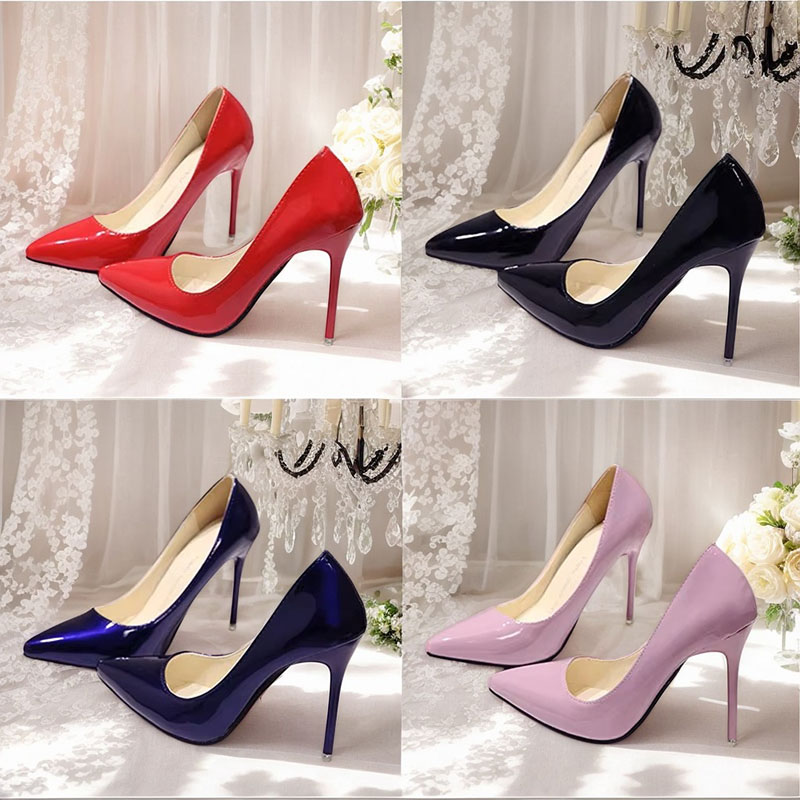 China Cheap Shoes Pu Leather High Heels Nude Pointed Toe Work Formal Shoes Women Pumps Stiletto Professional Work