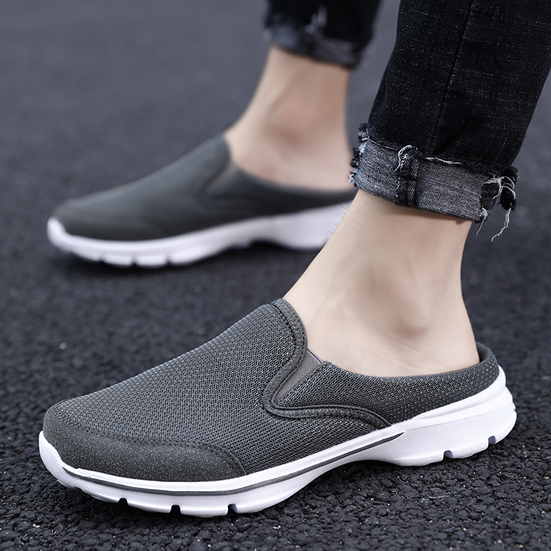 Super Light Casual Men Half Slipper Large Size Breathable Male Loafers