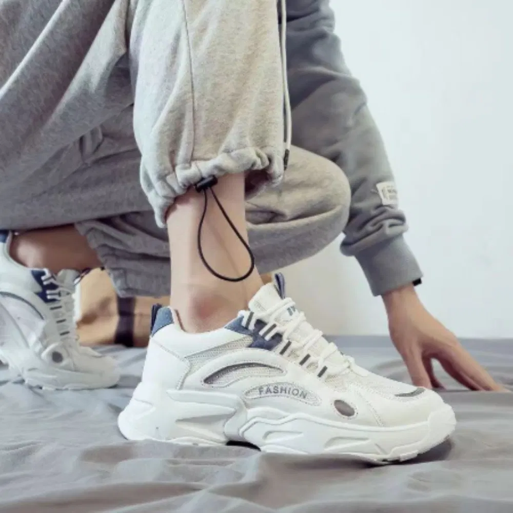 Versatile Height Boosting Sneaker with Cushioned Footbed and Flexible Sole