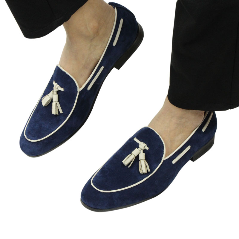 Stylish Summer Casual Loafers for Men in Cow Suede