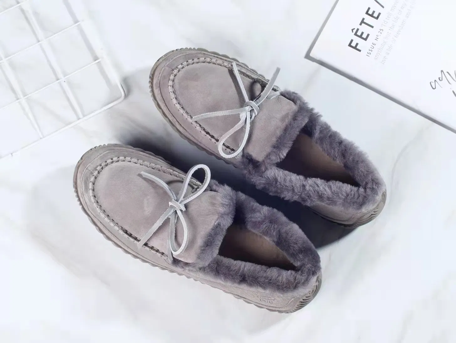 Best Selling Genuine Sheepskin Moccasins for Leisure Time Men Style
