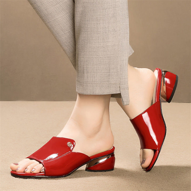 New Women's Shoes With Thick Heeled Shoes, Soft Leather Sandals And Sandals, Fashionable Women's Shoes