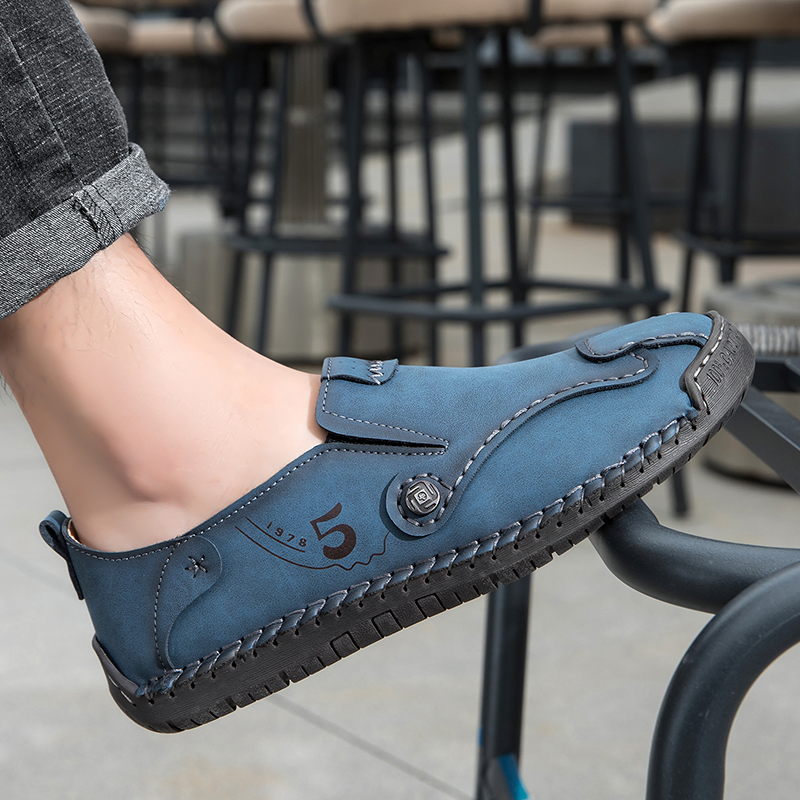 Fashion Large Size Men Loafers Handmade Casual Slip-on Flats Shoes