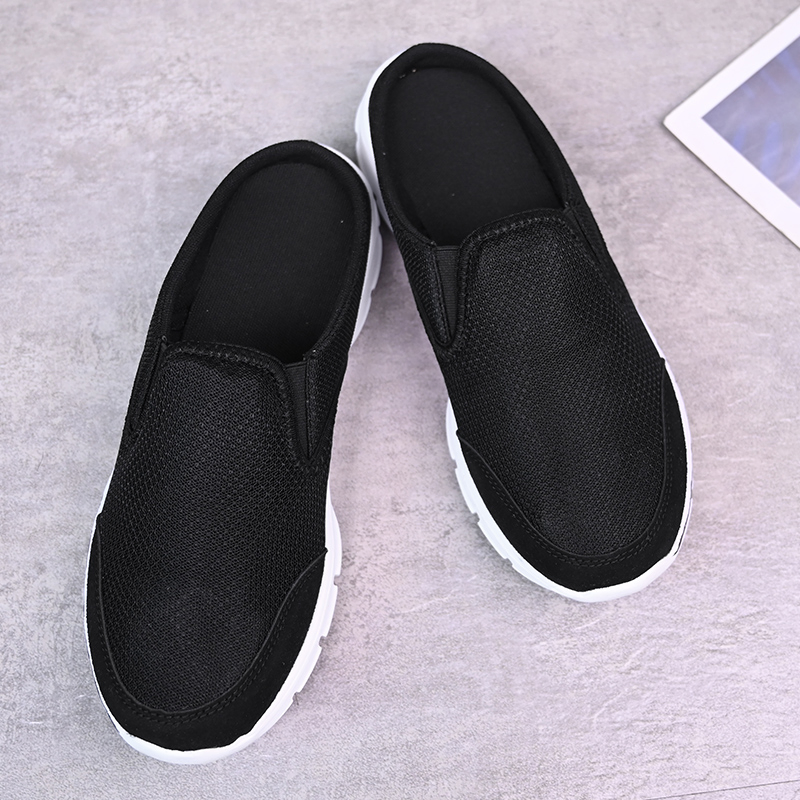 Super Light Casual Men Half Slipper Large Size Breathable Male Loafers