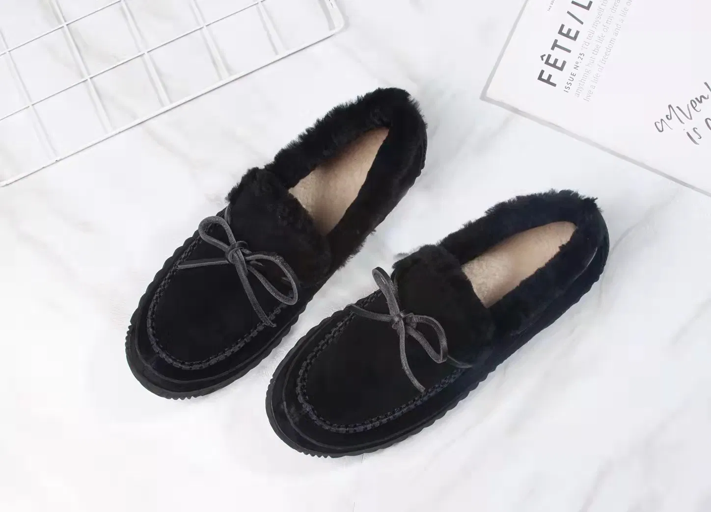 Best Selling Genuine Sheepskin Moccasins for Leisure Time Men Style