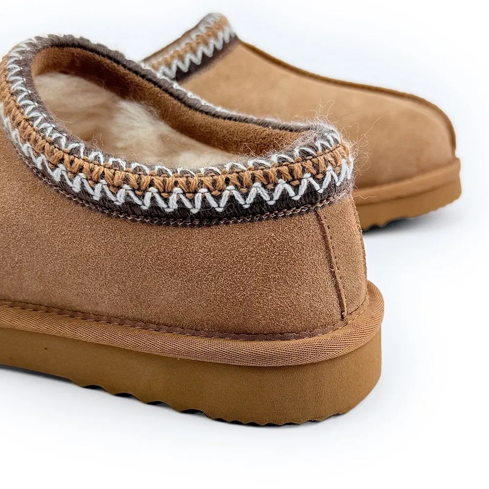Wholesale in Stock Ladies Tasman Genuine Leather Shoes Faux Sheepskin Slippers Clogs