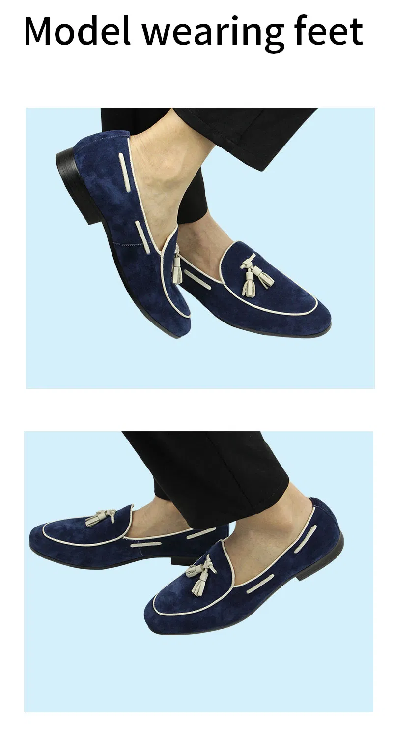 Summer Casual Loafers Men Blue 2